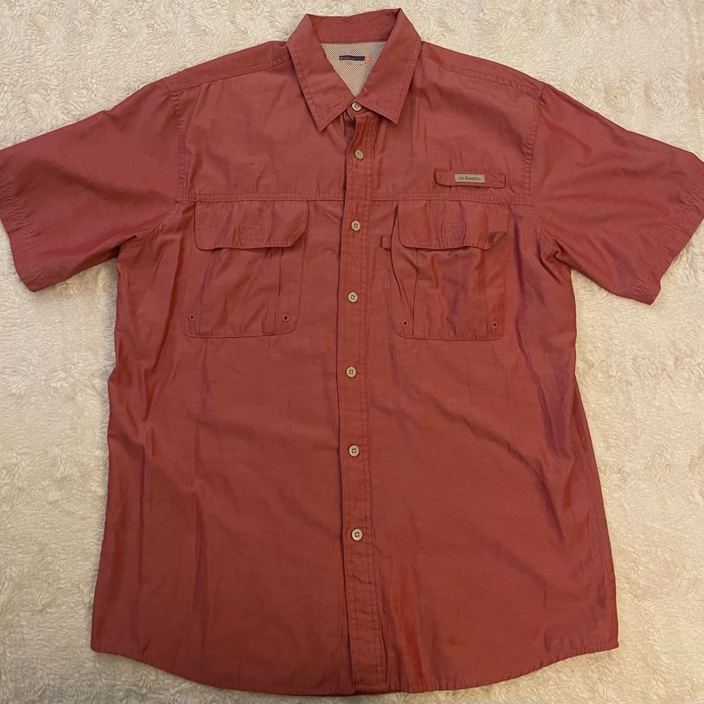 G.H. Bass & Co. Men's Casual Red Button Down Shirt